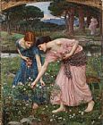 John William Waterhouse Wall Art - Gather ye rosebuds while ye may I